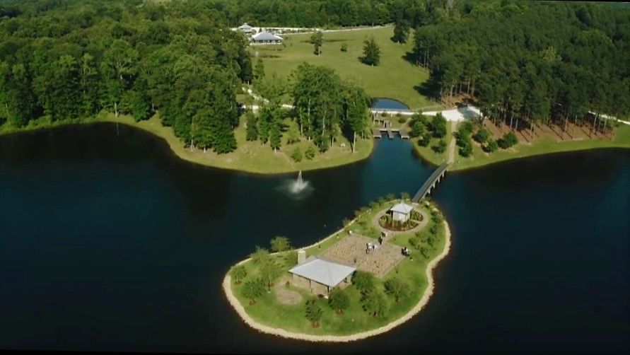 Aerial viewsandy creek farms springville tn wedding venue