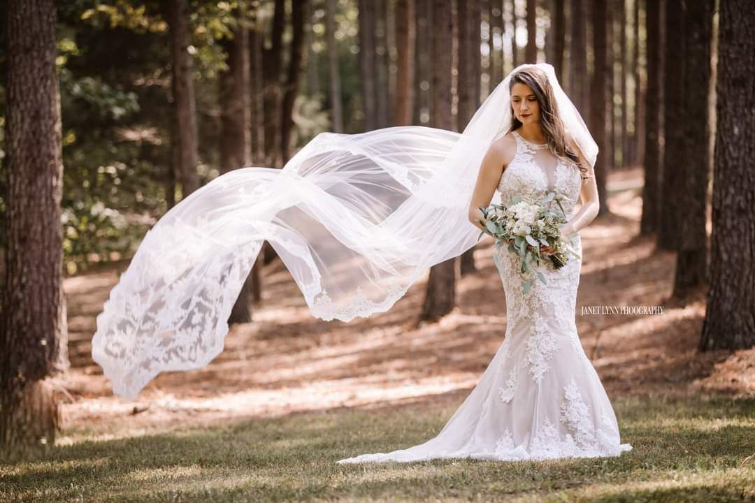 Bride at the Pinessandy creek farms springville tn wedding venue sandy creek farms