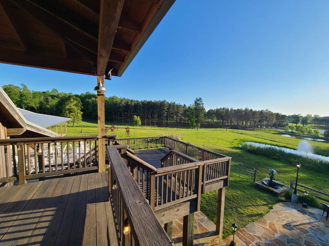 View from back stables 2nd floor entrancesandy creek farms springville tn wedding venue sandy creek farms